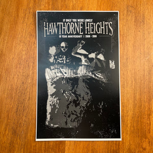 Hawthorne Heights If Only You Were Lonely 10 Year Anniversary Poster