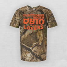 Load image into Gallery viewer, Hawthorne Heights - Ohio Is For Lovers Realtree Camo T-Shirt w/ Signed Holiday Card
