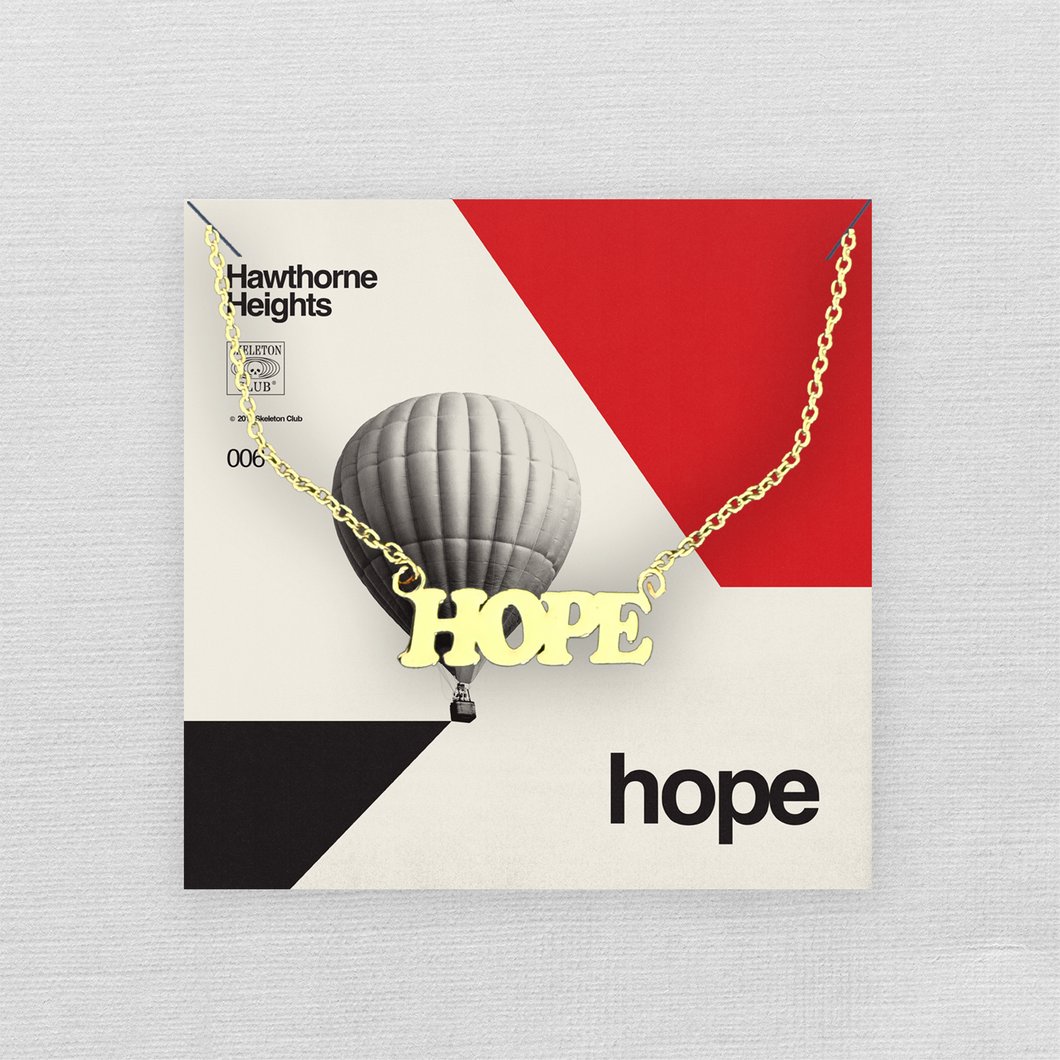 Hope Necklace - Gold with Holiday Card