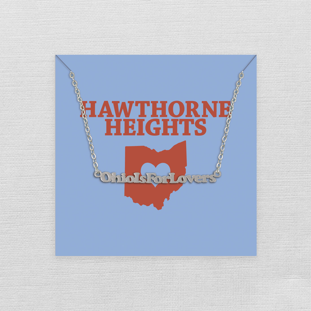 Ohio is for Lovers Necklace - Silver w/ Signed Holiday Card