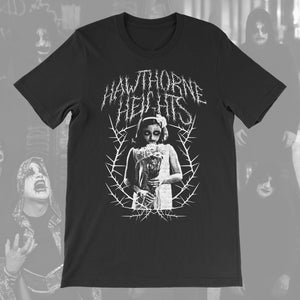 The Silence in Black Metal and White T-Shirt - Black